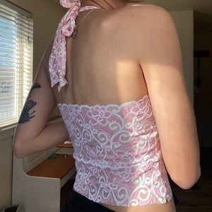 SOLD🦋 Vintage pink halter top🌸
